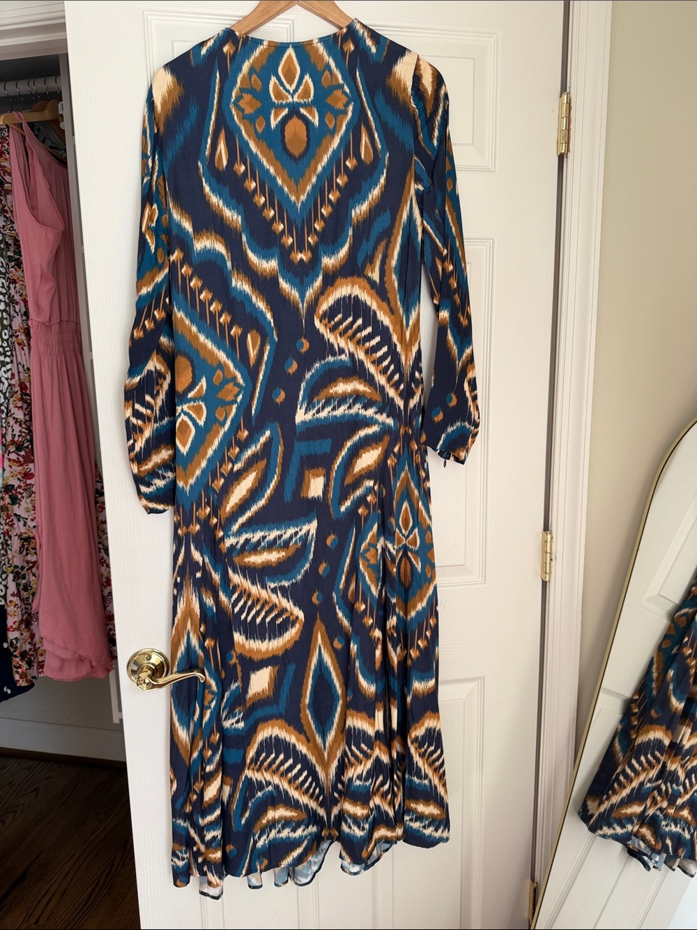 FARM Rio Teal, Mustard & Navy Printed Maxi Dress - Picture 3 of 3